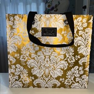 Scout Gold and White Floral Tote Bag